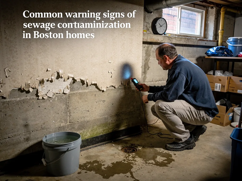 Common warning signs of sewage contamination in Boston homes